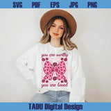 Heart Coquette Bow You Are Loved Png Valentines Day Png Valentine