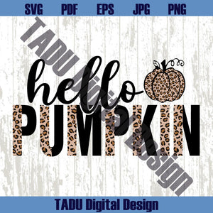 Hello Fall Png Leopard Fall Svg Leopard Pumpkin Png Trendy Autumn