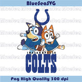 Indianapolis Colts Bluey Bingo Svg Football Bluey Colts Png