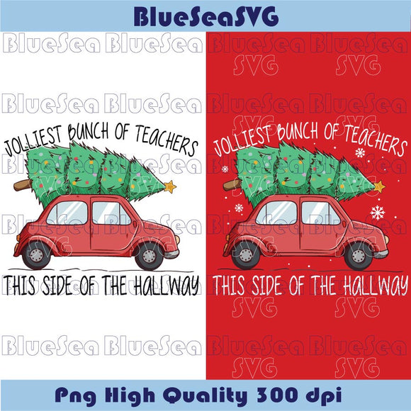 Jolliest Bunch of Teachers This Side of the Hallway Png Christmas Tree