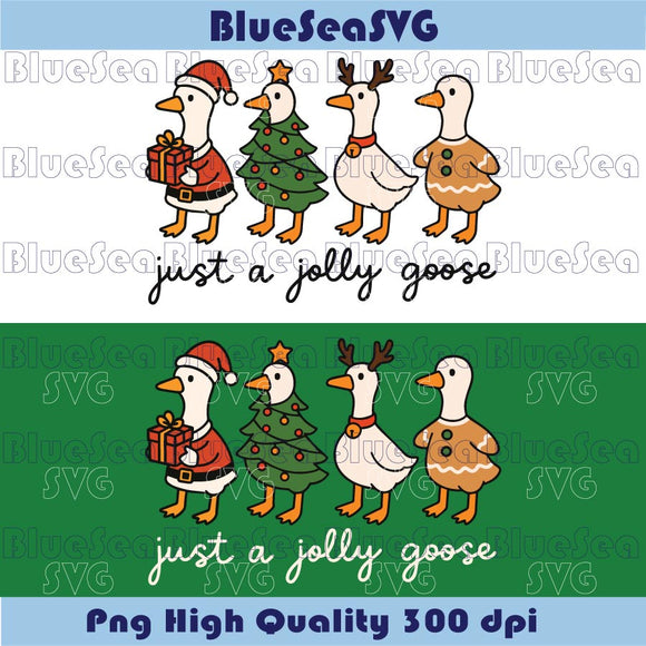Just a Jolly Goose Svg Christmas Santa Goose Christmas Goose Svg