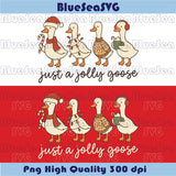Just a Jolly Goose Svg Funny Christmas Goose Svg Santa Goose Png