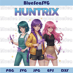 Kpop Huntrix Png Demon Hunters Png Rumi Mira Zoey Huntrix Merch