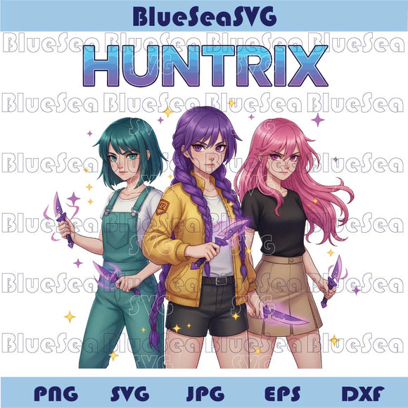 Kpop Huntrix Png Demon Hunters Png Rumi Mira Zoey Huntrix Merch