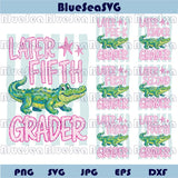 Later Gator PNG Bundle Stripes Last Day Of School Png Striped