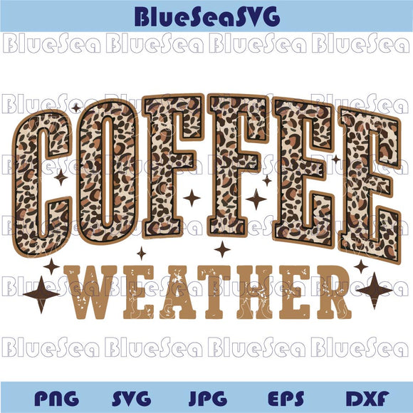 Leopard Coffee Weather Png Fall Autumn Png Coffee Lover Png