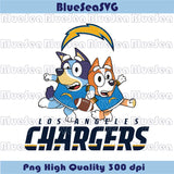 Los Angeles Chargers Bluey Bingo Png Football Bluey Chargers Png