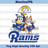 Los Angeles Rams Bluey Bingo Png Football Bluey Rams Png