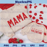 Mama Mama's Valentine Svg Mom and Me Matching Valentines Svg