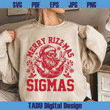 Merry Rizz Mas Sigmas Santa Svg Christmas Rizzmas Santa Bruh Svg