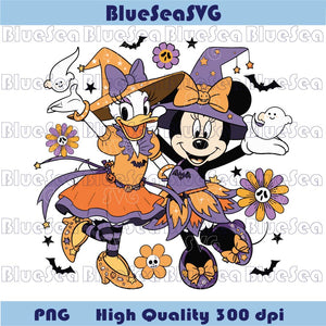 Minnie Daisy Halloween Png Disneyland Halloween Girl Trip 2025 Svg