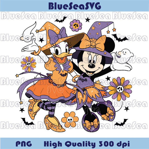 Minnie Daisy Halloween Png Disneyland Halloween Girl Trip 2025 Svg