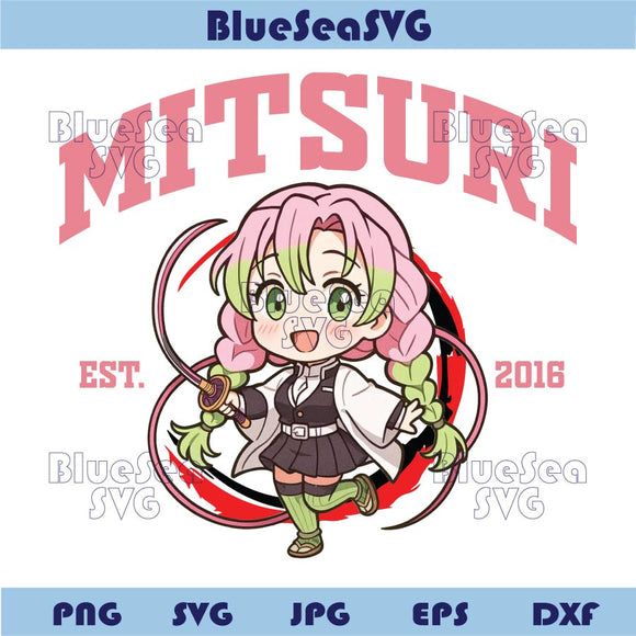 Mitsuri Png Demon Slayer Svg Anime Lover Png Infinity Castle Svg