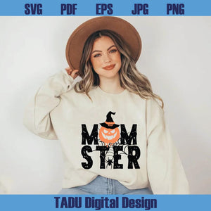 Momster Png Halloween Svg Pumpkin Momster Svg Monster Mom Png