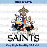 New Orleans Saints Bluey Bingo Png Football Bluey Saints Png