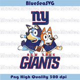 New York Giants Bluey Bingo Png Football Bluey Giants Png