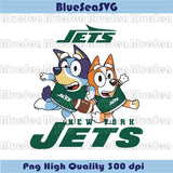 New York Jets Bluey Bingo Png Football Bluey New York Jets Png