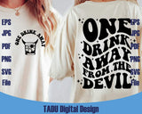 One Drink Away From The Devil Svg Jelly Roll Png Country Music Svg