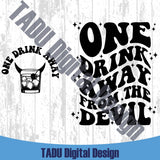 One Drink Away From The Devil Svg Jelly Roll Png Country Music Svg