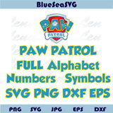 Paw Patrol Font Full Alphabet Paw Patrol Svg Paw Patrol Letters Png