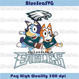 Philadelphia Eagles Bluey Bingo Png Football Bluey Eagles Png