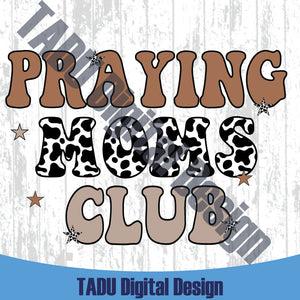 Praying Moms Club Png Retro Christian Mom Svg Country Mom Png