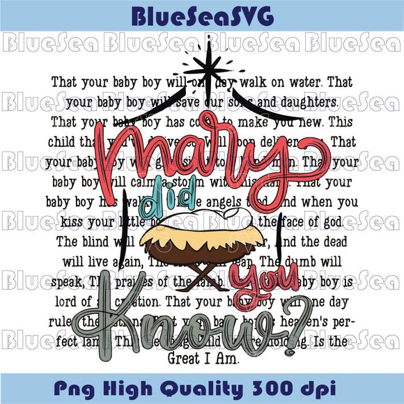 Preppy Mary Did You Know Png Christian Christmas Png Faith Png