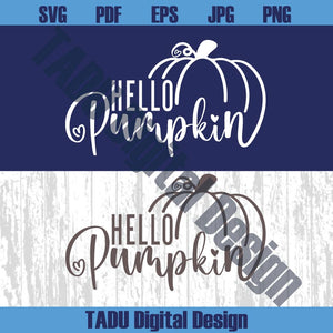 Retro Hello Pumpkin Svg Hello Fall Svg Trendy Thanksgiving Png Dxf