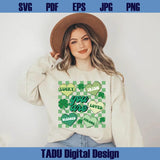 Saint Patricks Day You Are Lucky Svg Checkered Heart Shamrock Png