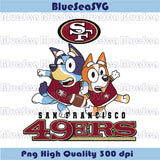 San Francisco 49ers Bluey Bingo Png Football Bluey 49ers Png