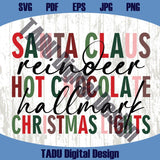 Santa Claus Hot Chocolate Christmas Lights Svg Christmas Quote Png