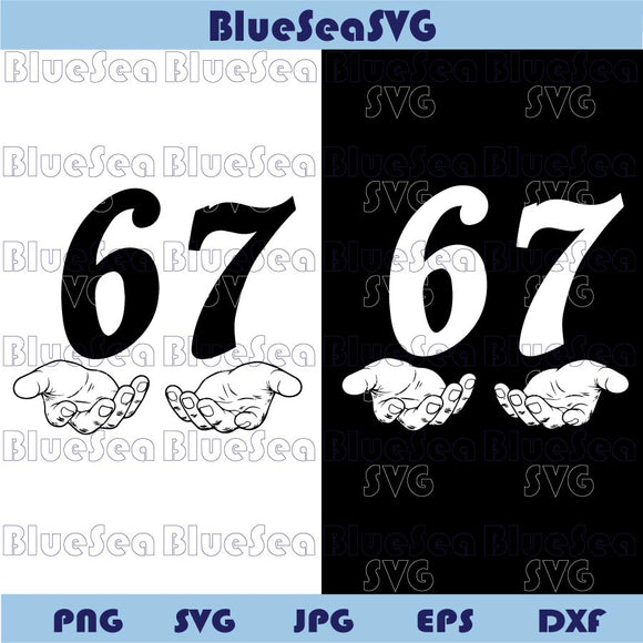  Six Seven 6 7 Meme Svg Funny Hands 67 Png Viral Trendy Gen Z Svg