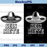 Six Seven 6 7 Mexican Svg Los Muertos Calaveras Seis Siete Png