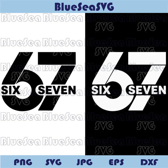 Six Seven 6 7 Svg Trendy Viral Internet GanZ Six Seven 6 7 Meme Png