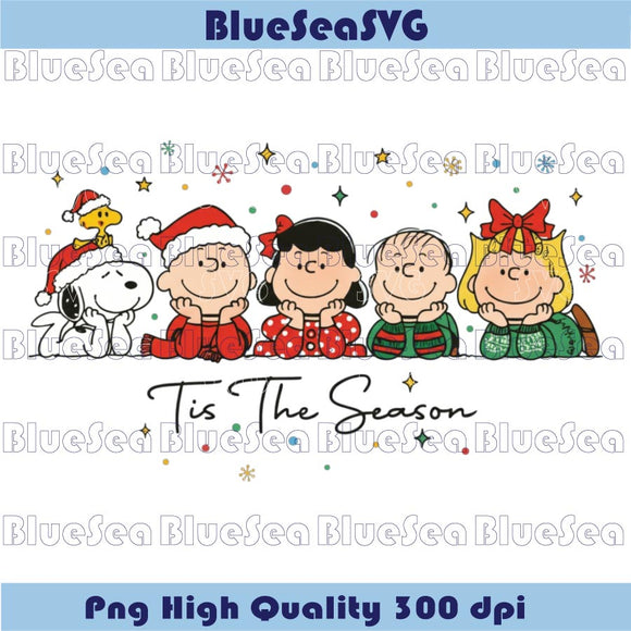 Snoopy Tis The Season Png Cute Peanuts Cartoon Christmas Png