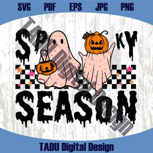 Spooky Season Png Cute Ghost Halloween Svg Little Girl Spooky Png