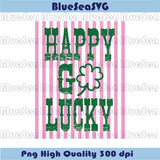 St Patricks Day Happy Go Lucky Postage Stamp Png Shamrock Png