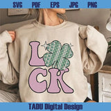 St Patricks Luck Png Retro Chekered Clover Luck Shamrock Png