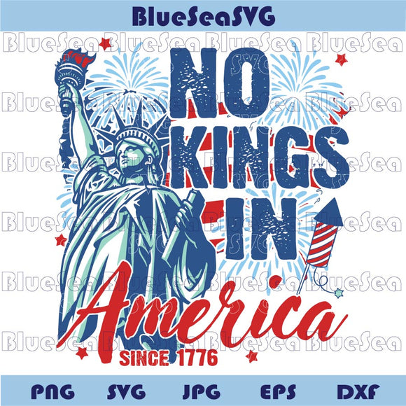 Statue of Liberty No Kings in America Since 1776 Png Anti-Trump Svg