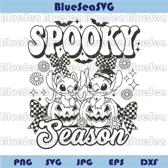 Stitch Halloween Svg Spooky Season Stitch Svg Coquette Grunge Png