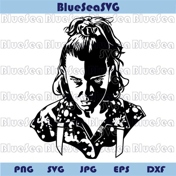 Stranger Things Eleven Stencil Svg Stranger Things Eleven Svg Dxf