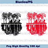 Stranger Things Upside Down Demogorgon Biking Kids Scene Art Png