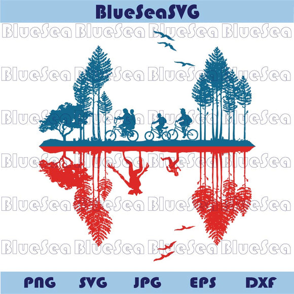 Stranger things Upside Down View Svg The Upside Down Png Cricut