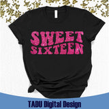 Sweet Sixteen Squad Png Cute Sweet 16 Svg Retro Sweet Sixteen Png