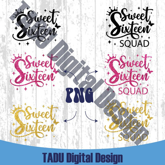 Sweet Sixteen Squad Svg Sweet 16 Png Twinkle Sweet Sixteen Svg