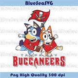 Tampa Bay Buccaneers Bluey Bingo Png Football Bluey Buccaneer Png