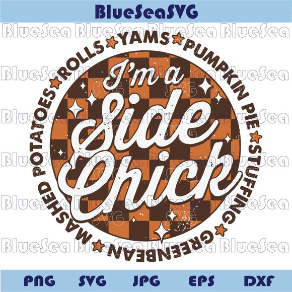 Thanksgiving Side Chick Png Retro Checkered Thanksgiving Png Svg
