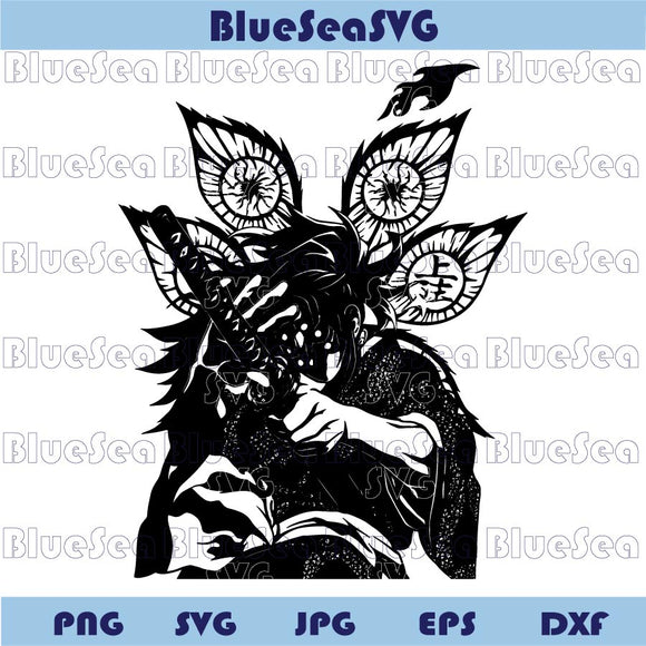 Upper Moon Kokushibo Svg Demon Slayer Infinity Castle Png Anime