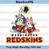 Washington Redskins Bluey Bingo Png Football Bluey Redskins Png
