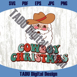 Cowboy Christmas Santa Svg Cowboy Santa Western Christmas Png
